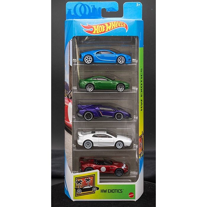 Hot Wheels 5 Pack, HW Exotics, Exclusive Bugatti Chiron | Hoarders ...
